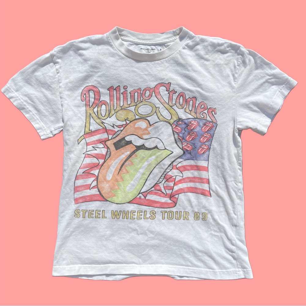 Abercrombie & Fitch Rolling Stones Steel Wheels Tour 89 Band Graphic T-shirt